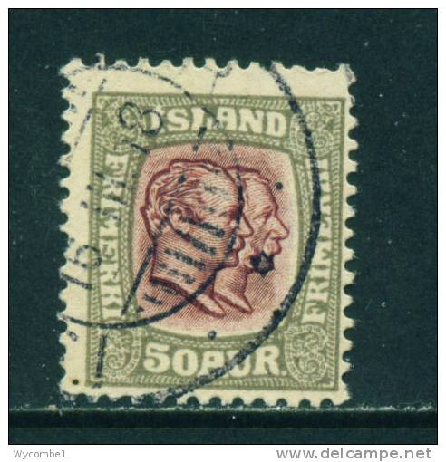 ICELAND - 1907 Kings Christian IX And Frederick VIII  50a Used As Scan - Gebraucht