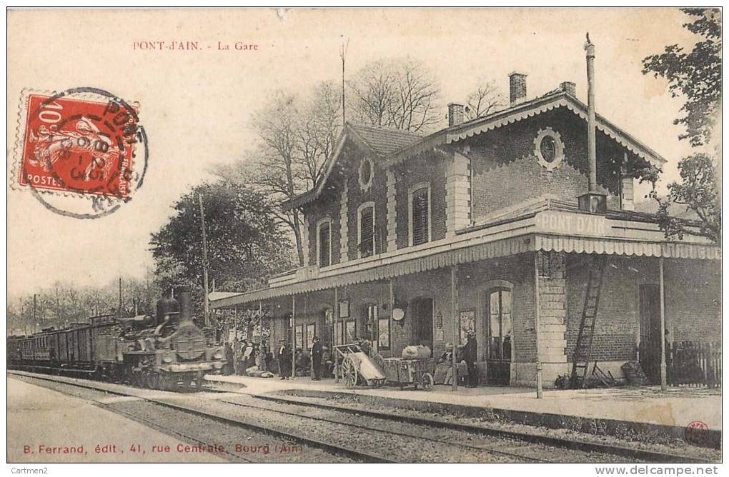 PONT-D'AIN LA GARE TRAIN LOCOMOTIVE 01 AIN - Sin Clasificación