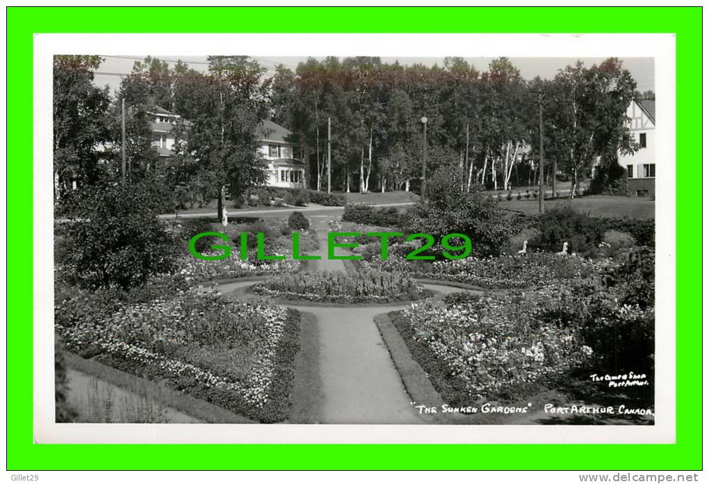 PORT ARTHUR, ONTARIO - THE SUNKEN GARDENS - THE CAMERA SHOP - - Autres & Non Classés