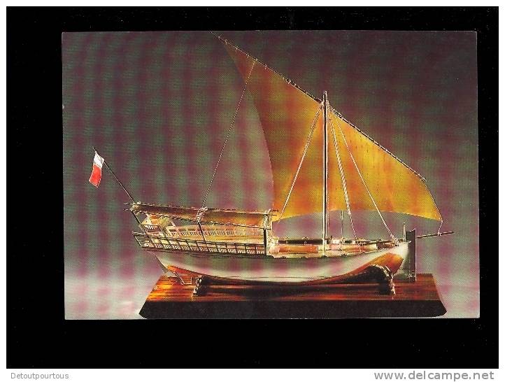 VOILIER : Voiliers Voilier Bateau Voiles   Sailing Boat Boutre Maquette QATAR  (Musée Du Septennat ) - Sailing Vessels