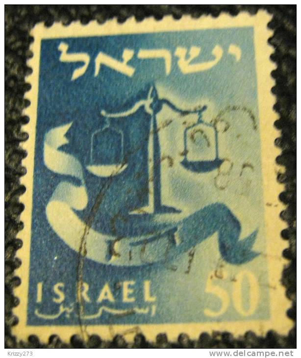 Israel 1955 Emblem Of The Twelve Tribes Dan Scales 50pr - Used - Gebruikt (zonder Tabs)