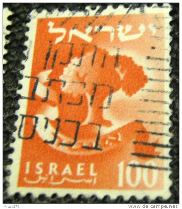 Israel 1955 Emblem Of The Twelve Tribes Asher Tree 100pr - Used - Gebruikt (zonder Tabs)