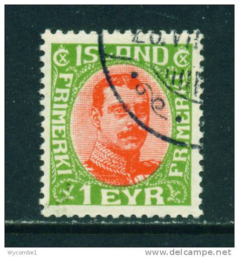 ICELAND - 1920 Christian X 1e Used As Scan - Used Stamps