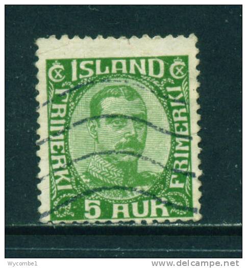 ICELAND - 1920 Christian X 5a Used As Scan - Usados