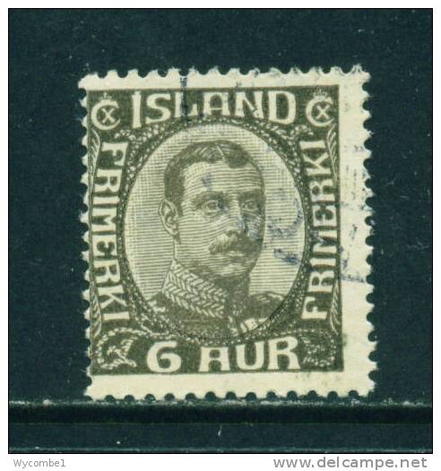 ICELAND - 1920 Christian X 6a Used As Scan - Oblitérés