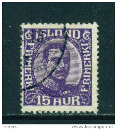 ICELAND - 1920 Christian X 15a Used As Scan - Used Stamps