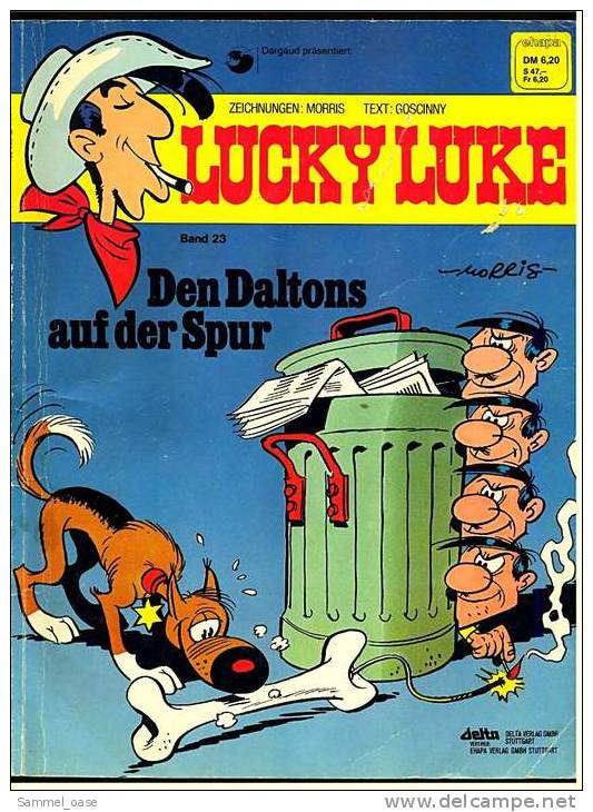 Comics Lucky Luke : Den Daltons Auf Der Spur  ,  Band 23  Von 1984  ,  Delta Verlag - Autres & Non Classés