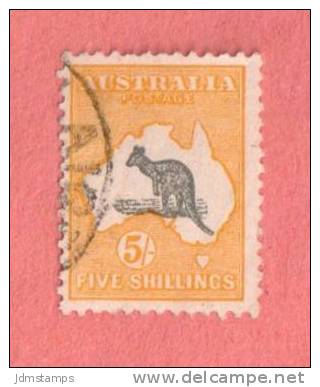 AUS SC #54  1924 Kangaroo And Map - Used Stamps