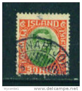 ICELAND - 1920 Christian X 30a Used As Scan - Used Stamps