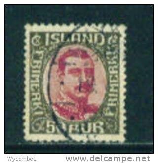 ICELAND - 1920 Christian X 50a Used As Scan - Oblitérés