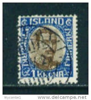 ICELAND - 1920 Christian X 1kr Used As Scan - Used Stamps