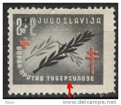 YUGOSLAVIA - JUGOSLAVIA - ERROR  - TBC  - RED CROSS  - "tuber X Uloza"  - **MNH - 1948 -cat MICHEL 130 E - Neufs