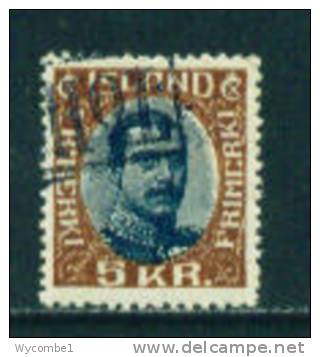 ICELAND - 1920 Christian X 5kr Used As Scan (Fiscal Cancel) - Used Stamps