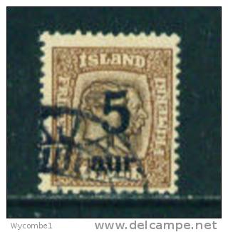 ICELAND - 1921 Surcharges 5a On 16a Used As Scan - Oblitérés