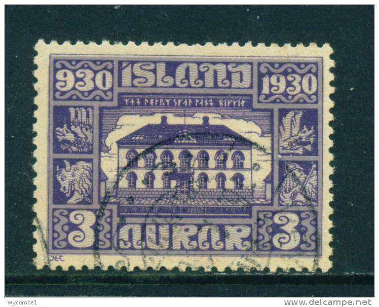 ICELAND - 1930 Parliament Millenary 3a Used As Scan - Oblitérés