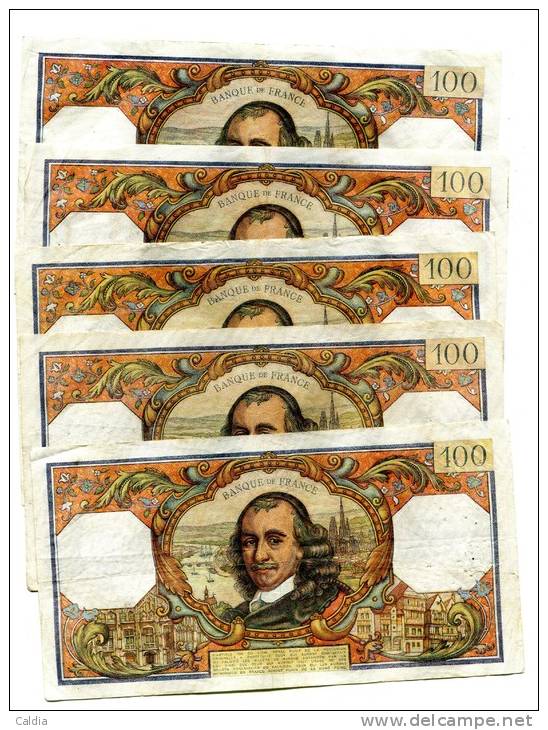 D France 100 Francs "" CORNEILLE "" 1965  - 5 Dates Différentes ! - 100 F 1964-1979 ''Corneille''