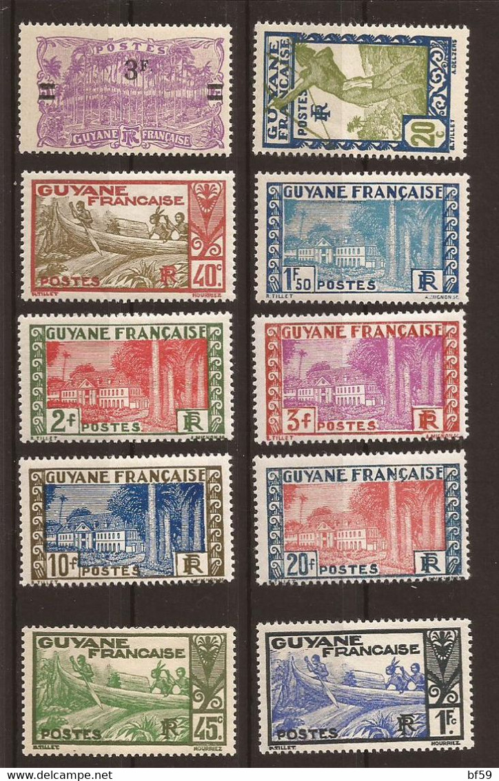 GUYANE - Petit Lot De Timbres NEUF XX MNH (N° 105, 115, 118, 127, 128, 129, 131, 132, 159, 163) - Côte 18€ - Neufs