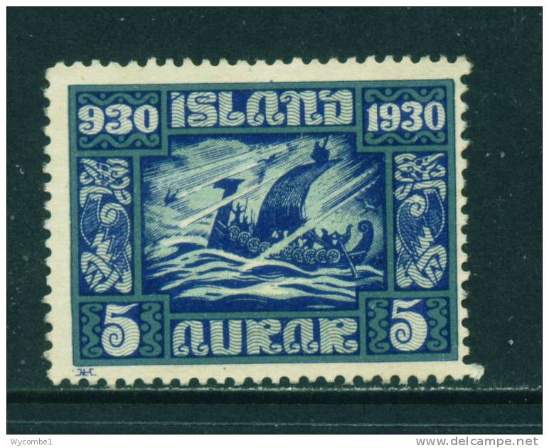 ICELAND - 1930 Parliament Millenary 5a Unused (no Gum) - Ungebraucht