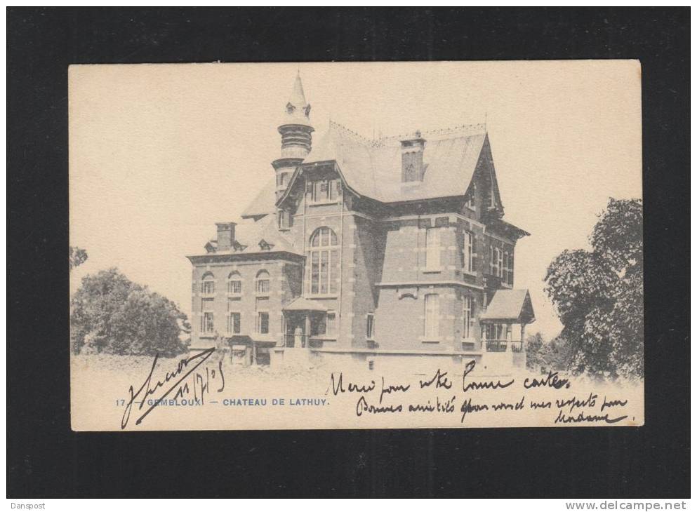 Gembloux Chateau De Lathuy 1909 - Gembloux