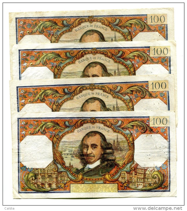 P France 100 Francs "" CORNEILLE "" 1964  - 4 Dates Différentes ! - 100 F 1964-1979 ''Corneille''