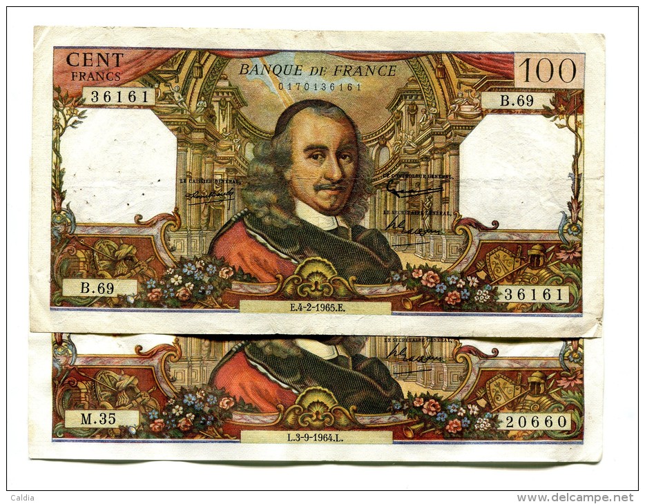 P France 100 Francs "" CORNEILLE "" 1964  + 1965 - 100 F 1964-1979 ''Corneille''