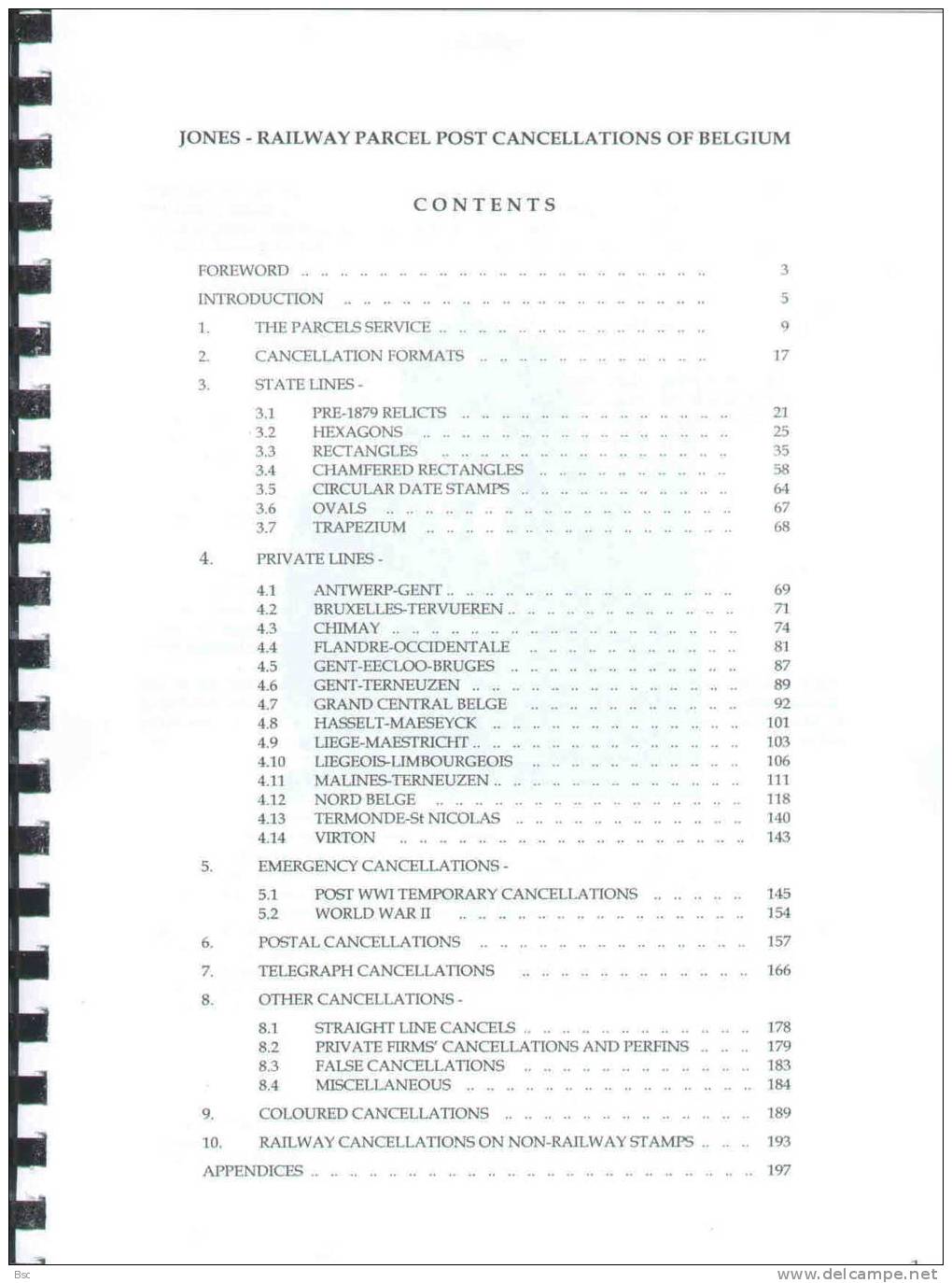 RAILWAY PARCEL POST CANCELLATIONS OF BELGIUM (Catalogue Des Oblitérations Chemin De Fer Belge) - Ferrocarriles