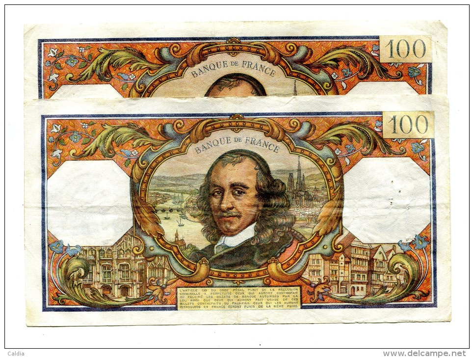 P France 100 Francs "" CORNEILLE "" 1964  + 1965 - 100 F 1964-1979 ''Corneille''