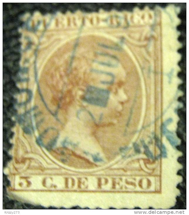 Puerto Rico 1898 Curly Head 3c - Used - Porto Rico