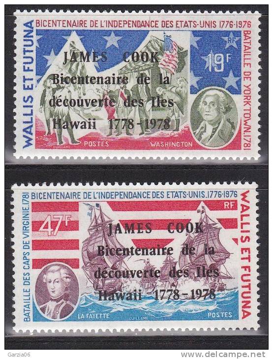 Wallis Et Futuna - Cook - Découverte Hawaï - Neuf ** 208/209  - MNH - Unused Stamps