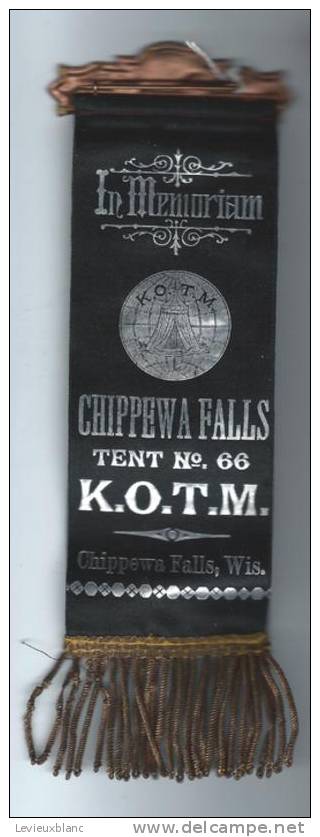 USA/Mutuelle/KOTM/Fratern El Organization/Chippewa Falls /Wisconsin/Tente N°66/1890       D174 - Andere & Zonder Classificatie