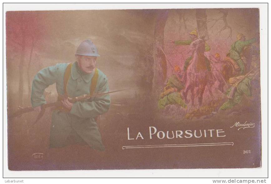 Carte Postale Ancienne Patriotique "la Poursuite" - Patriotiques