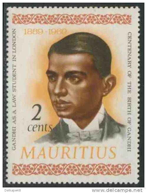 Mauritius 1969 Mi 349 * MH - Mahatma Gandhi (1869-1948) As Law Student In London / Jurastudent In London - Mahatma Gandhi