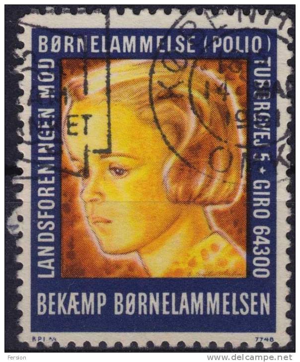 1961 - Denmark - The Fight Against Polio - LABEL - Fiscale Zegels