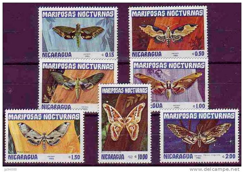NICARAGUA Papillons, Insectes (yvert N° 1239/44 + PA 1018) **  MNH Perforate - Papillons