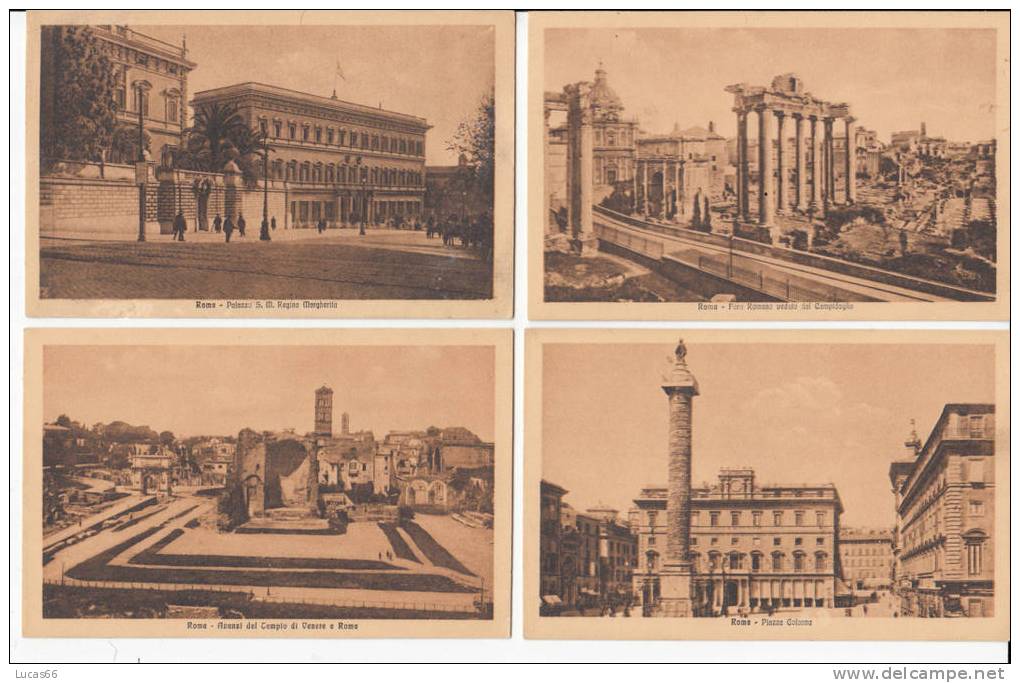 PRIMI 900 LOTTO DI 15 CARTOLINE DI ROMA ED. E.G.D.V.  - ROME C1900 / 15 COLOURED  POSTCARDS (ALCUNE RIPETIZIONI) - Sammlungen & Lose