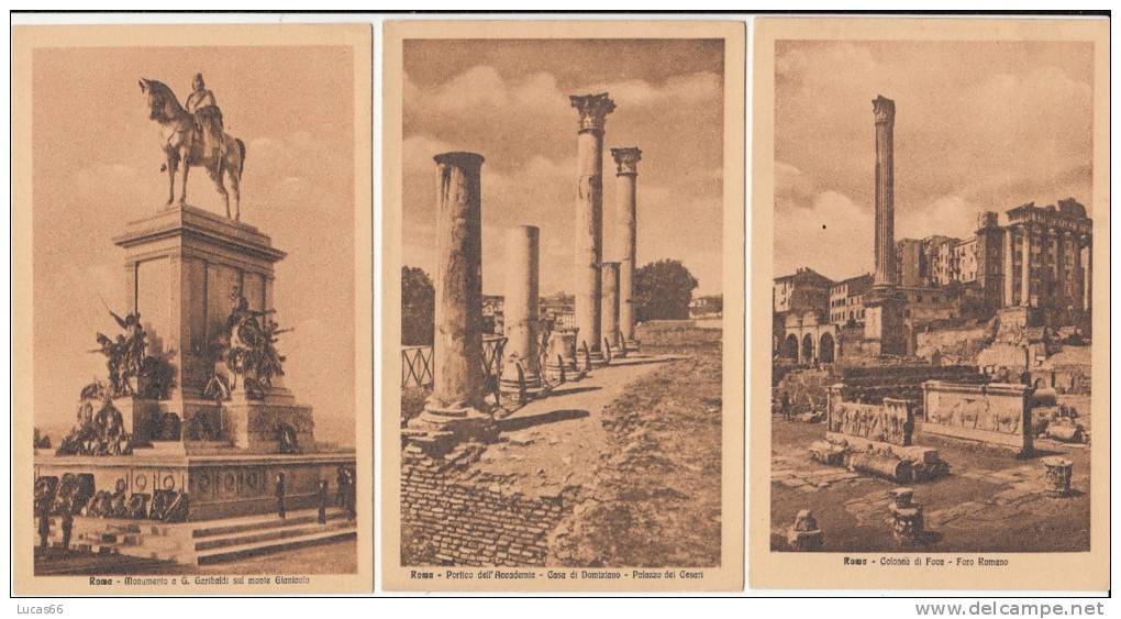 PRIMI 900 LOTTO DI 15 CARTOLINE DI ROMA ED. E.G.D.V.  - ROME C1900 / 15 COLOURED  POSTCARDS (ALCUNE RIPETIZIONI) - Sammlungen & Lose