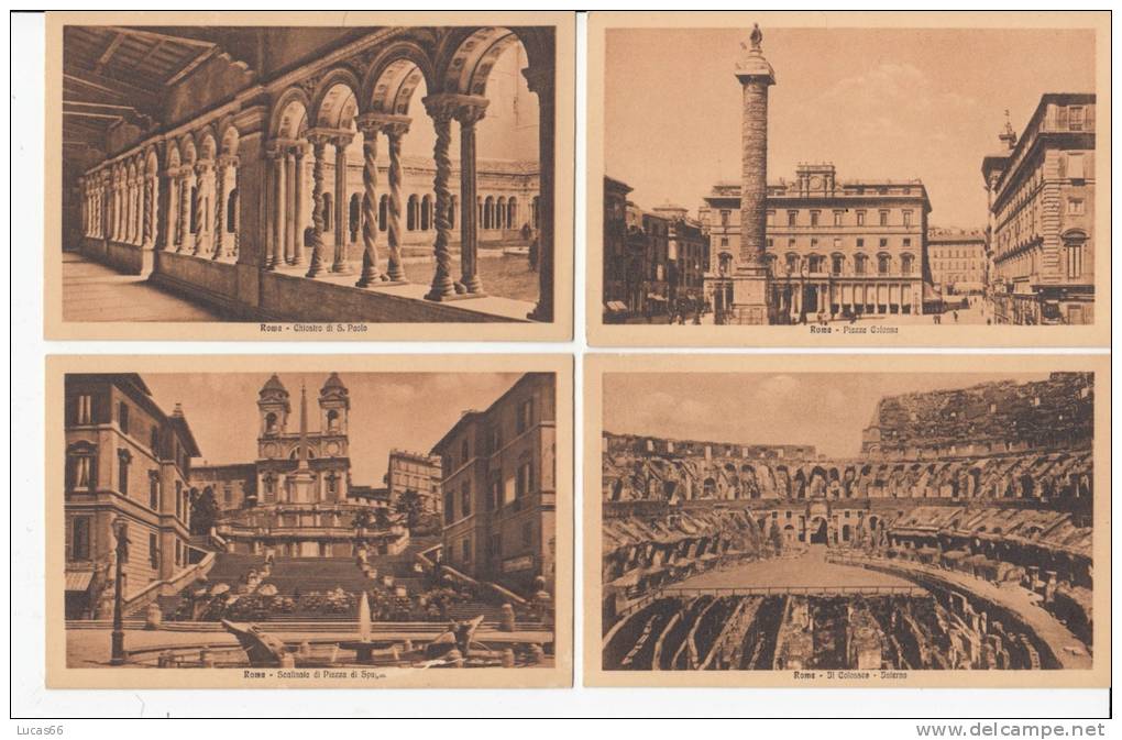 PRIMI 900 LOTTO DI 15 CARTOLINE DI ROMA ED. E.G.D.V.  - ROME C1900 / 15 COLOURED  POSTCARDS (ALCUNE RIPETIZIONI) - Collections & Lots