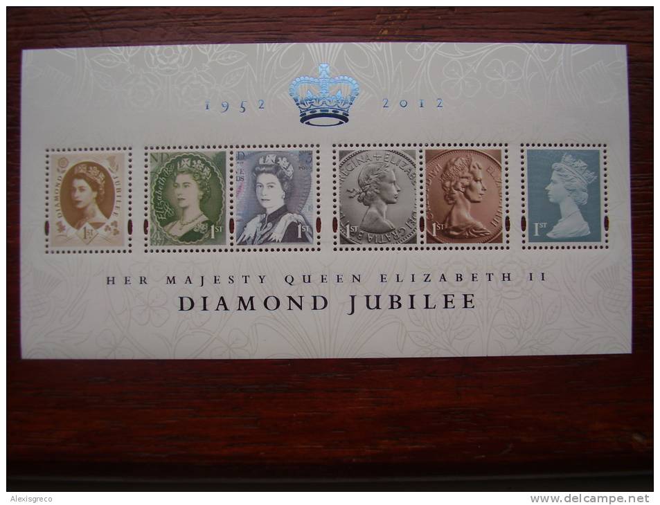 GB 2012 DIAMOND JUBILEE MINISHEET Issued 6th.February MNH. - Blocs-feuillets