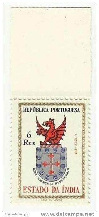 Portuguese India Inde 1958 MNH S.G 651 Heraldic Arms Of Famous Men, Lopo Soares De Albergaria - Inde Portugaise