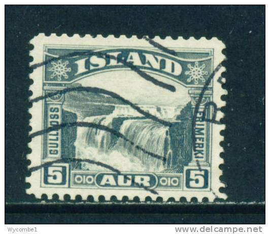 ICELAND - 1931 Waterfall 5a Used As Scan - Used Stamps