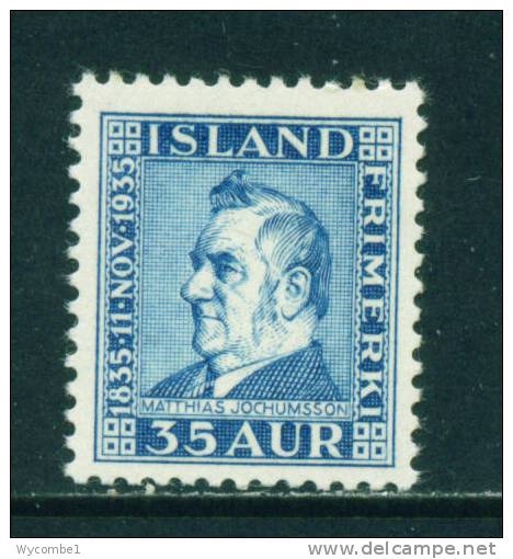 ICELAND - 1935 Jochumsson 35a Mounted Mint - Ongebruikt
