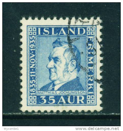 ICELAND - 1935 Jochumsson 35a Used As Scan - Oblitérés