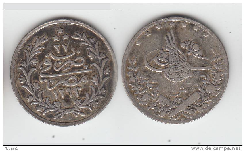 **** EGYPTE - EGYPT - 1 QIRSH AH 1293/27 (1901) ABDUL HAMID II - ARGENT - SILVER **** EN ACHAT IMMEDIAT - Egipto