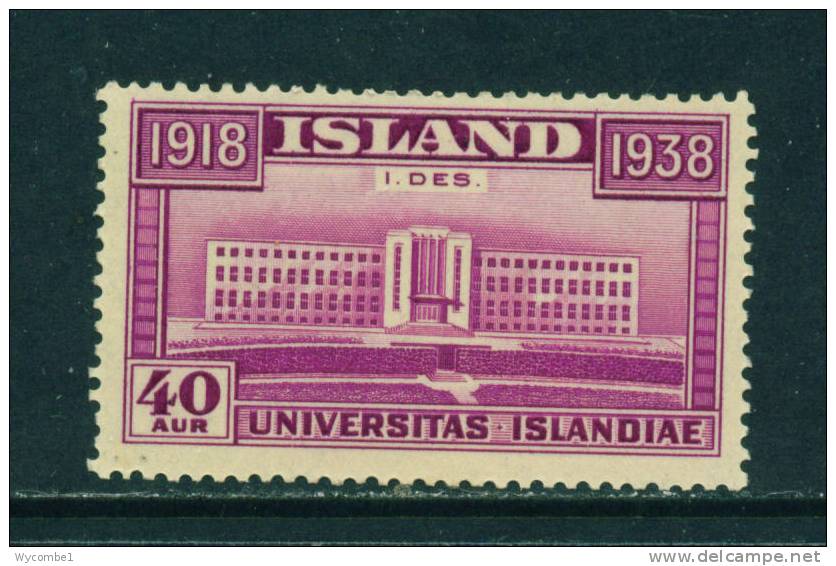 ICELAND - 1938 20th Independence Anniversary 40a Mounted Mint - Ongebruikt