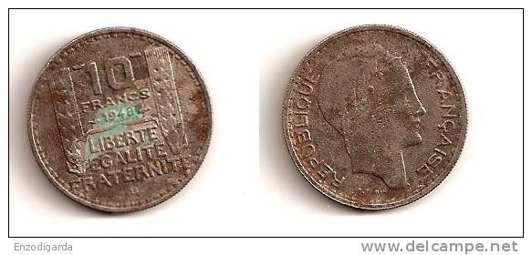 10 Francs - Turin, Petite Tête, Cupro-Nickel - ETAT B – 1948B - G 811 - F 362-4 - 10 Francs