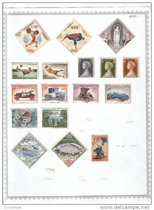 MONACO    Collection Of  Mounted Mint And Used As Per Scan. (1 SCAN) - Collections, Lots & Séries