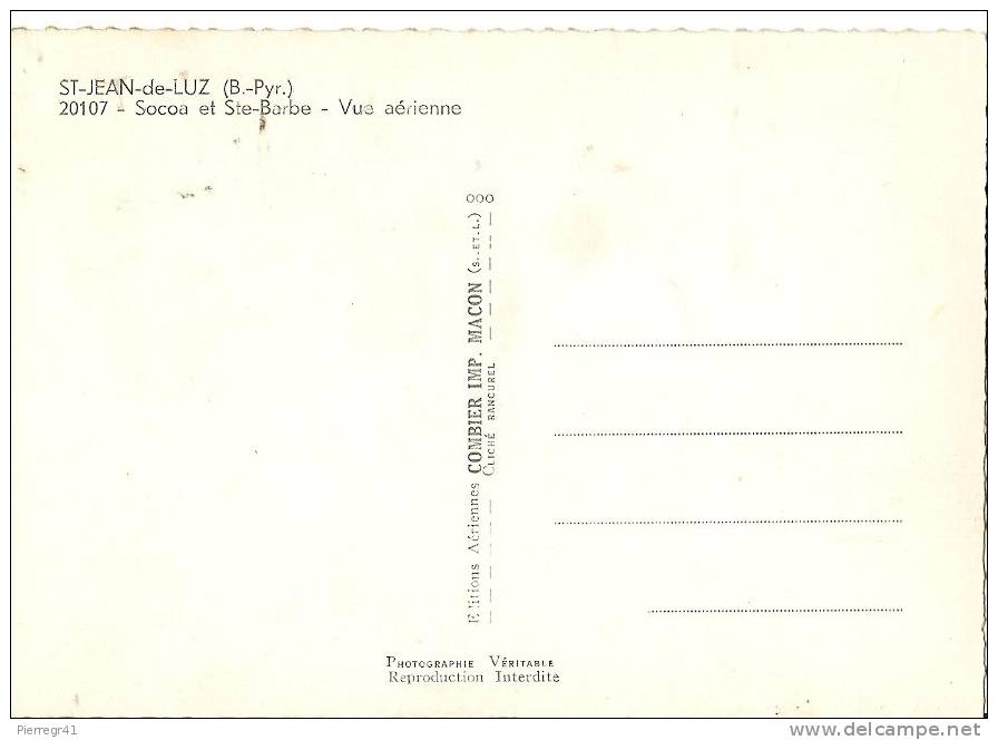 CPA-1955-64-ST JEAN LUZ-SOCOA-et ST BARBE-VUE AERIENNE-TBE - Saint Jean De Luz