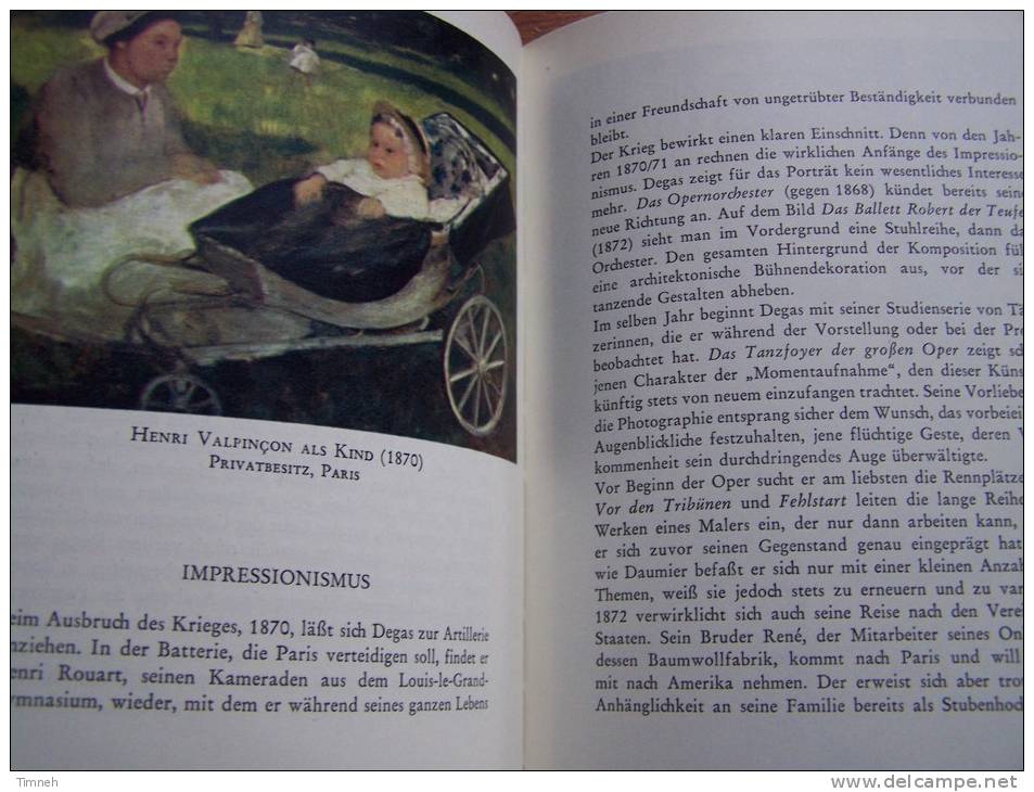 Allemand DEGAS VON GEORGES CHARENSOL GALERIE SOMOGY PARIS 1958 IM BERTELSMANN LESERING - Schilderijen &  Beeldhouwkunst