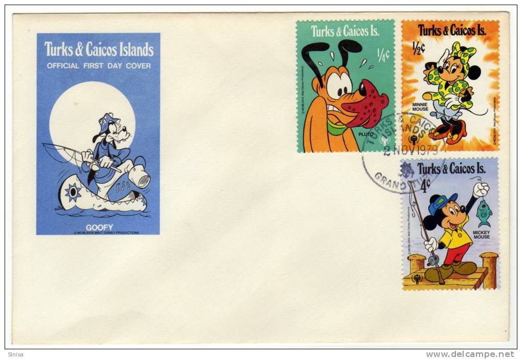 Turks And Caicos Islands / FDC / Cartoons / Disney - Turks E Caicos