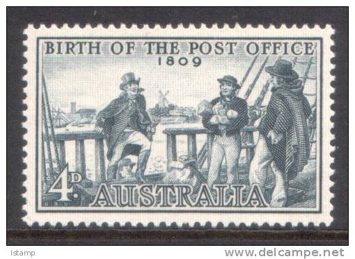 ⭕1959 - Australia Anniversary POST OFFICE - 4d Single Stamp MNH 'toned'⭕ - Mint Stamps
